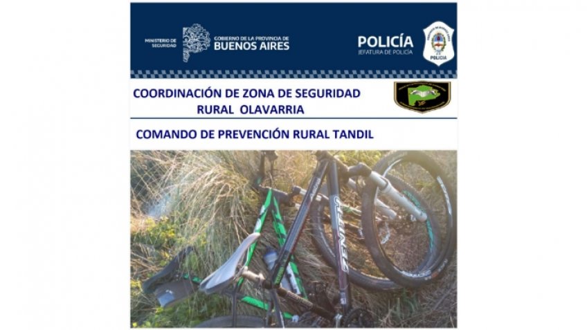 Encontraron dos bicicletas que habían sido robadas en la zona del Haras Lavalle